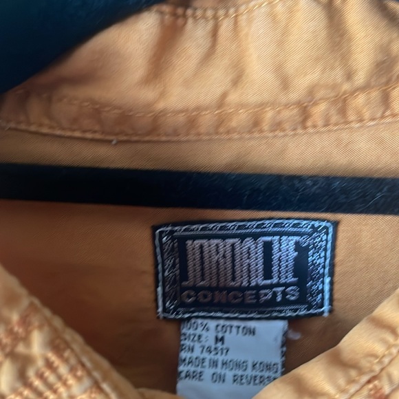 Vintage Jordache Concepts mustard yellow long sleeve button down top - Picture 5 of 6